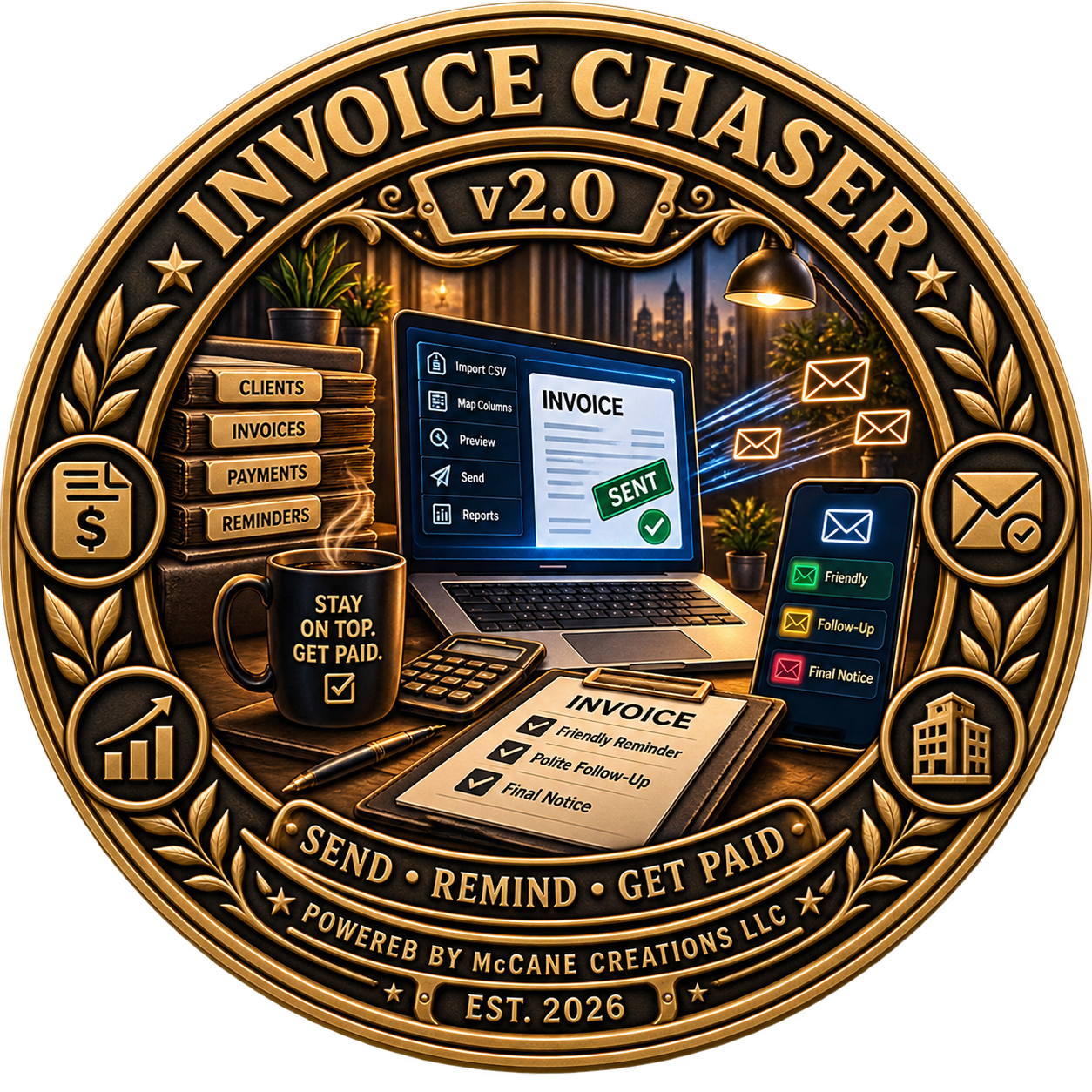 InvoiceChaser v2.0 Medallion