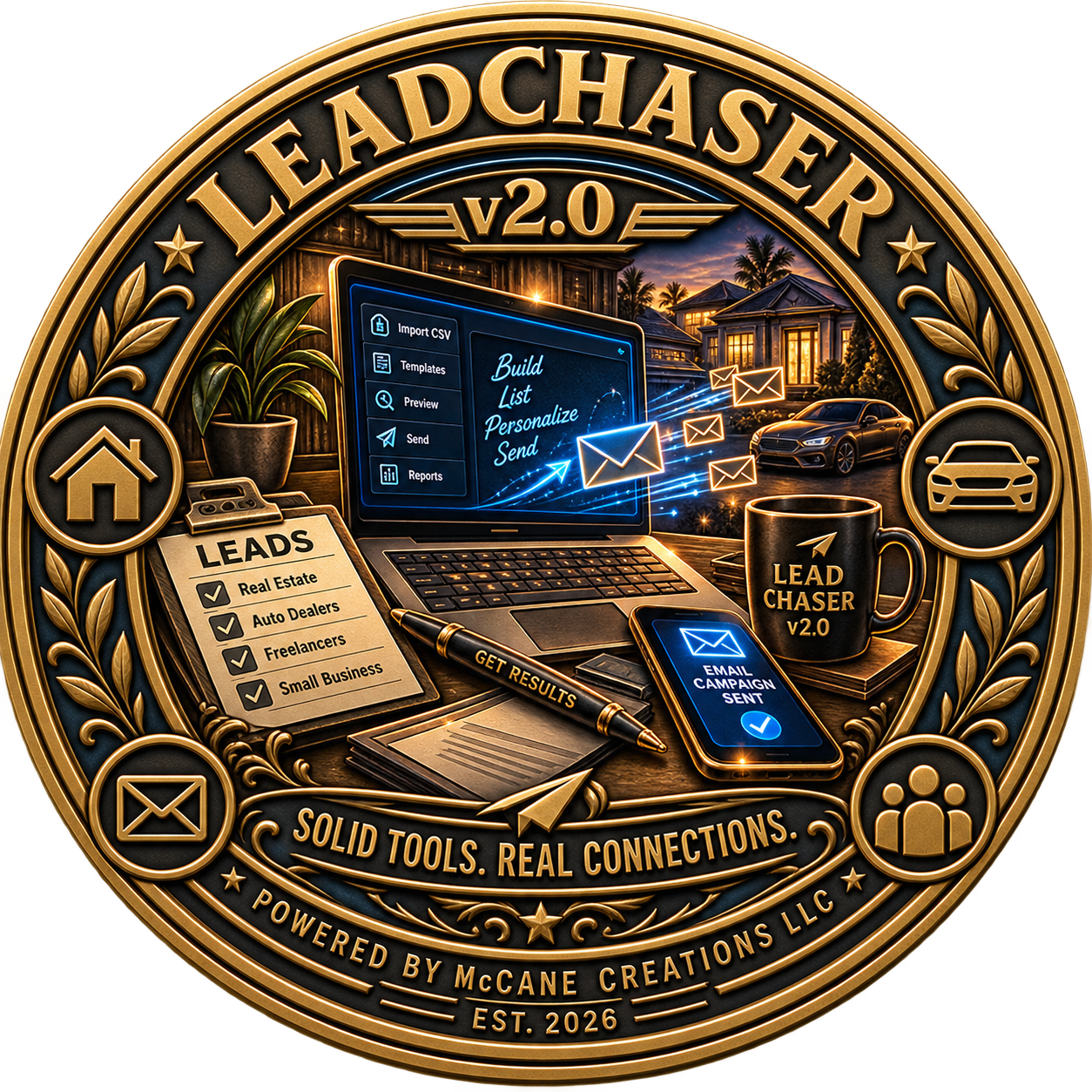 LeadChaser v2.0 Medallion